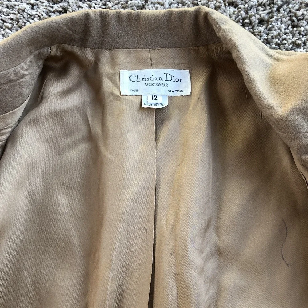 Vintage Christian Dior Sportswear Single Breasted Wool Blazer Womens Size 12